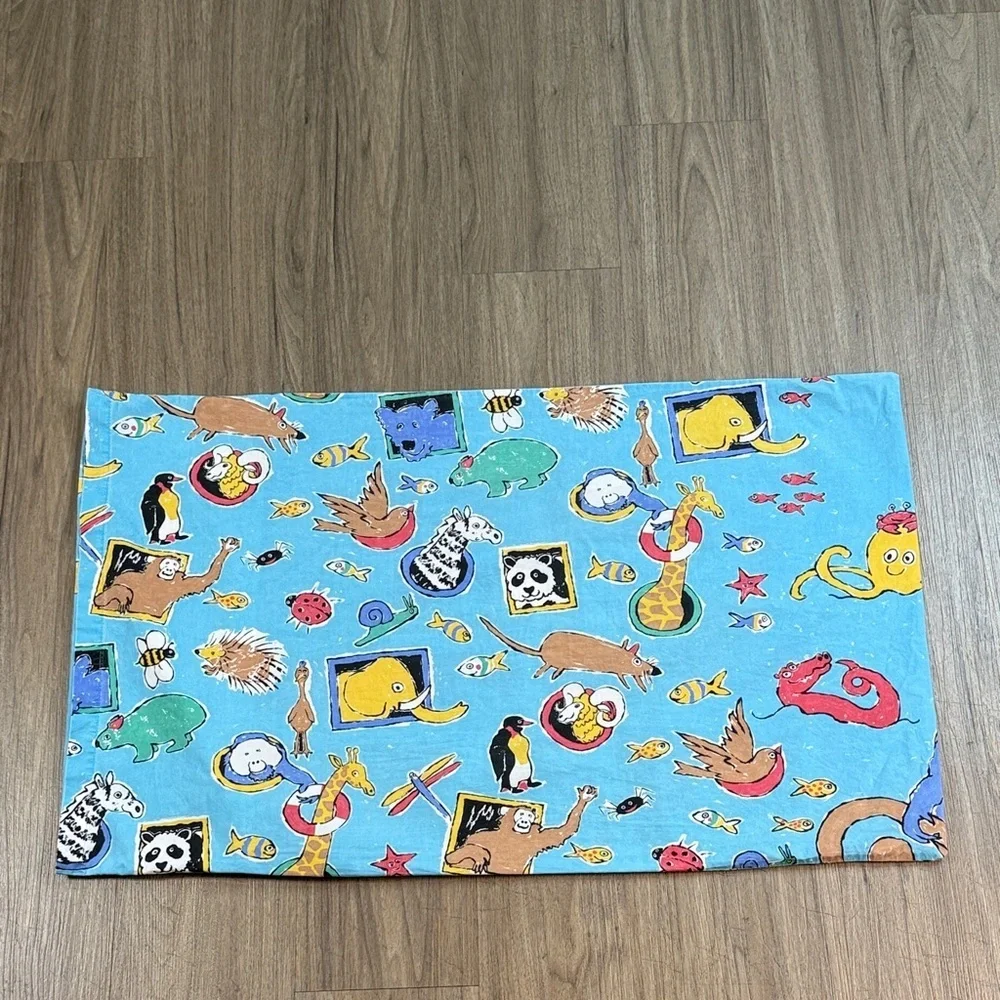 Colorful Cartoon Print Pillowcase 100% Cotton